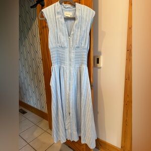 Anthropologie The Tommie Zip Front Midi Dress